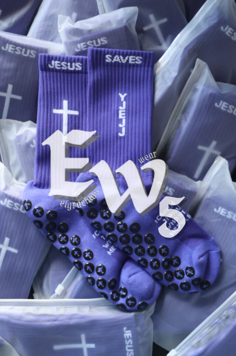JESUS SAVES - PURPLE